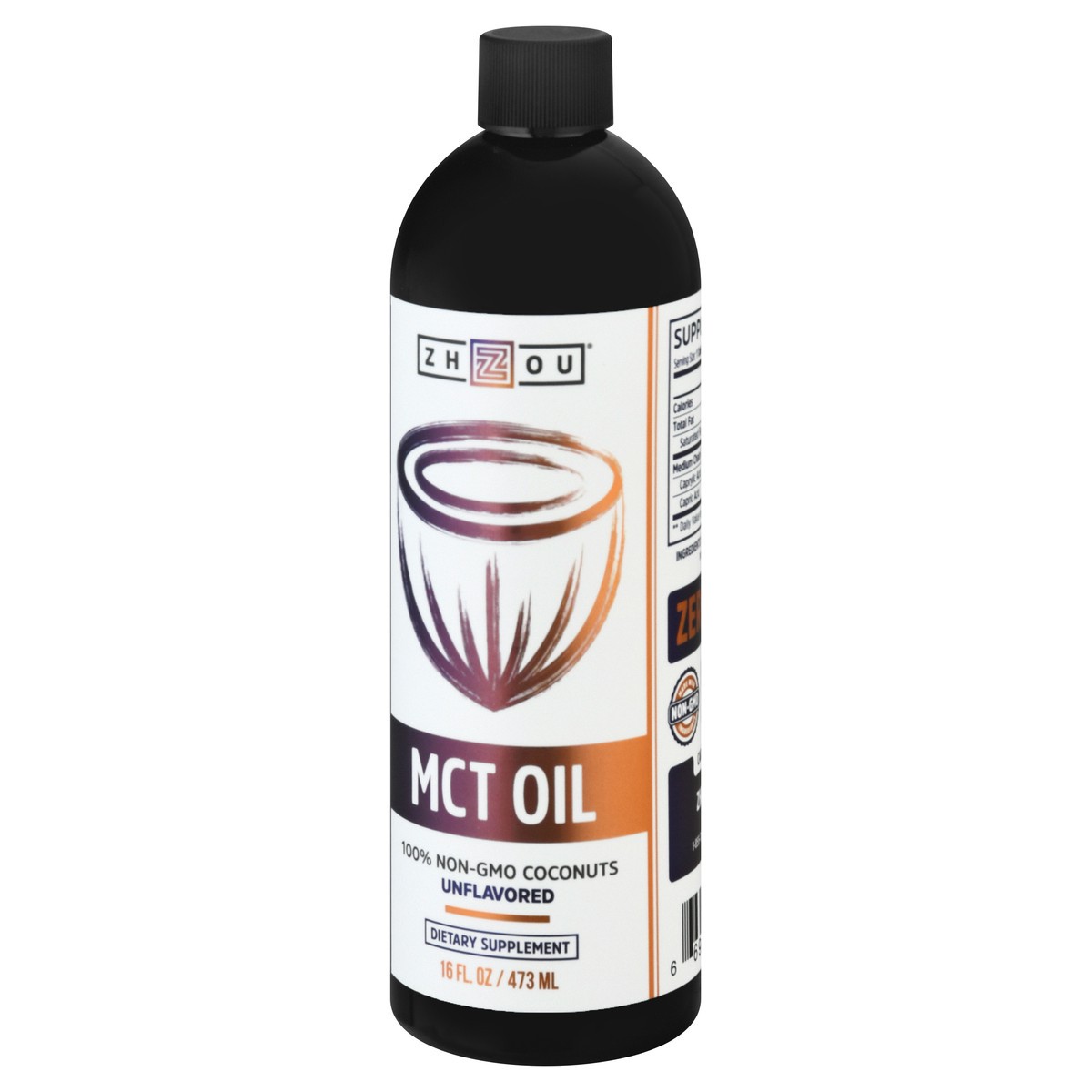 slide 9 of 13, Zhou Unflavored MCT Oil 16 oz, 1 ct
