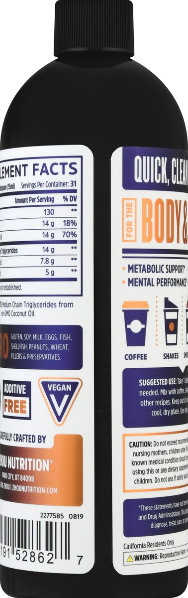 slide 4 of 13, Zhou Unflavored MCT Oil 16 oz, 1 ct