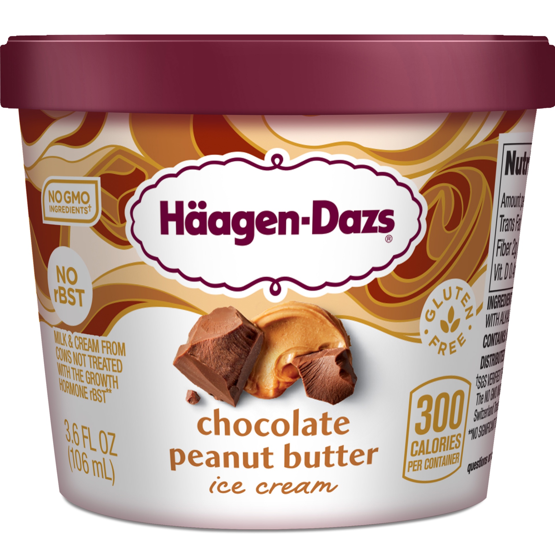 slide 1 of 1, Häagen-Dazs Haagen-Dazs Chocolate Peanut Butter Ice Cream, 3.6 fl oz