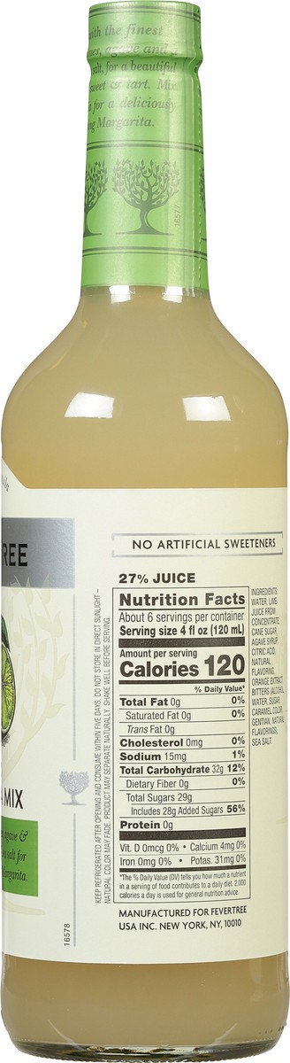 slide 2 of 9, Fever-Tree Classic Margarita Mix 25.36 fl oz, 750 ml