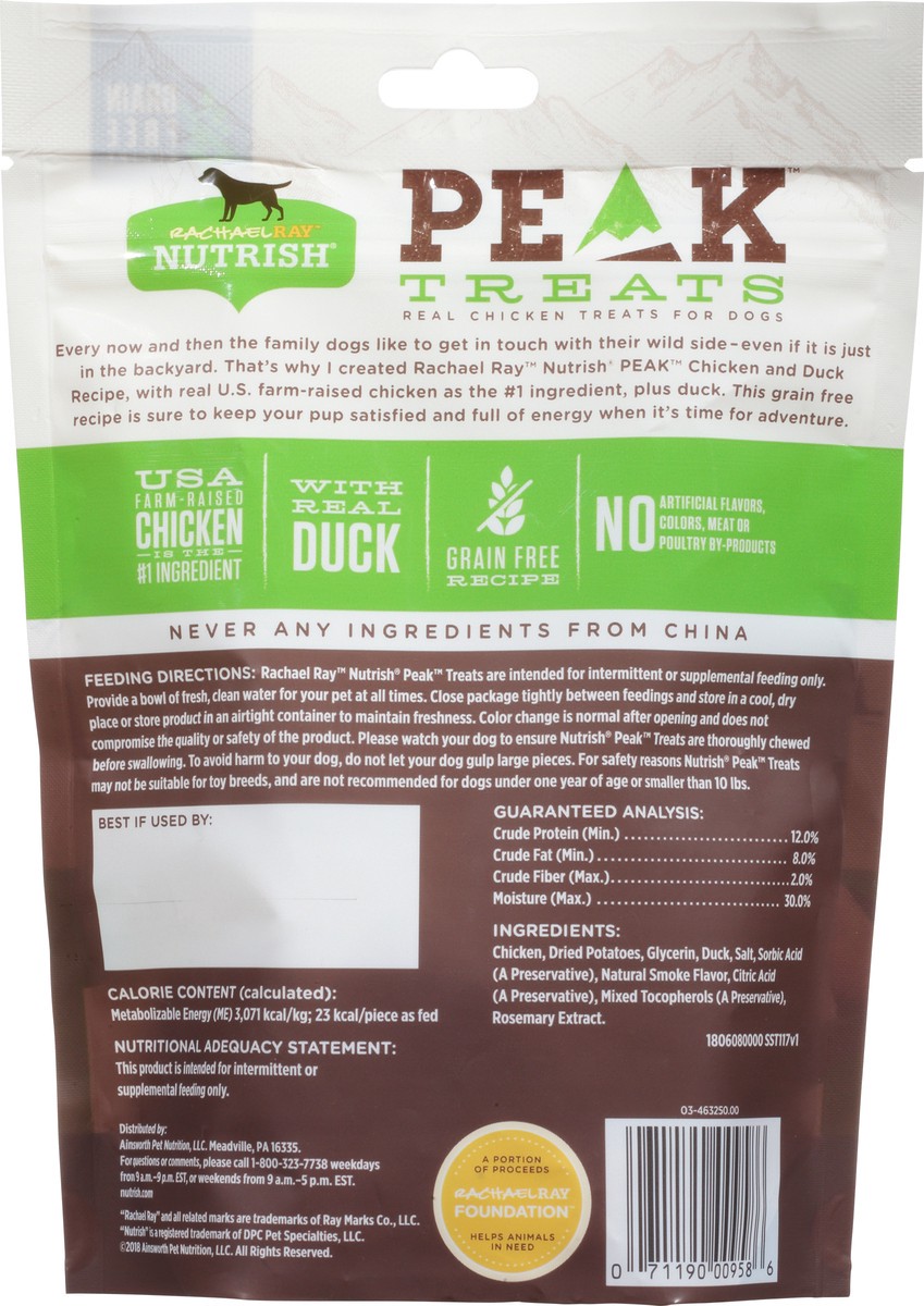 slide 3 of 12, Rachael Ray Nutrish PEAK Grain Free Dog Treats, Chicken and Duck Recipe, 3 oz, 3 oz