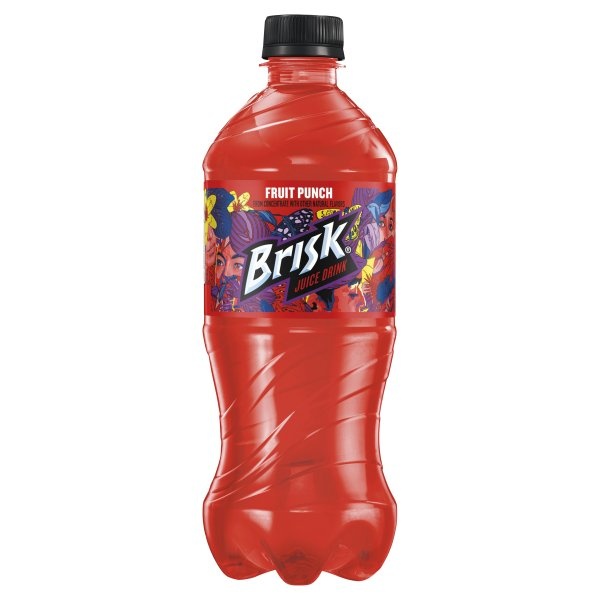 slide 1 of 2, Lipton Brisk Fruit Punch Juice Drink, 20 oz