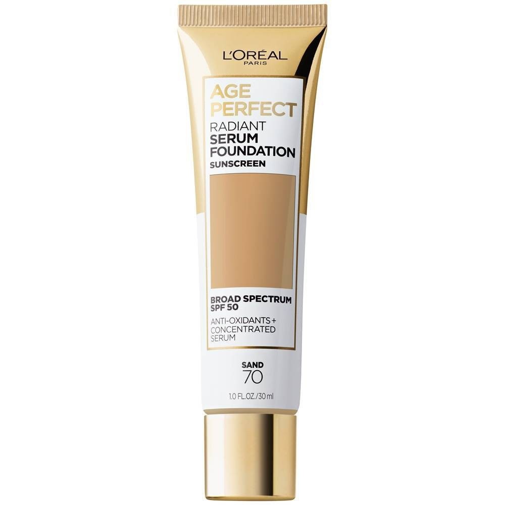 slide 1 of 1, L'Oréal Age Perfect Radiant Serum Foundation With Spf 50, Sand, 1 oz