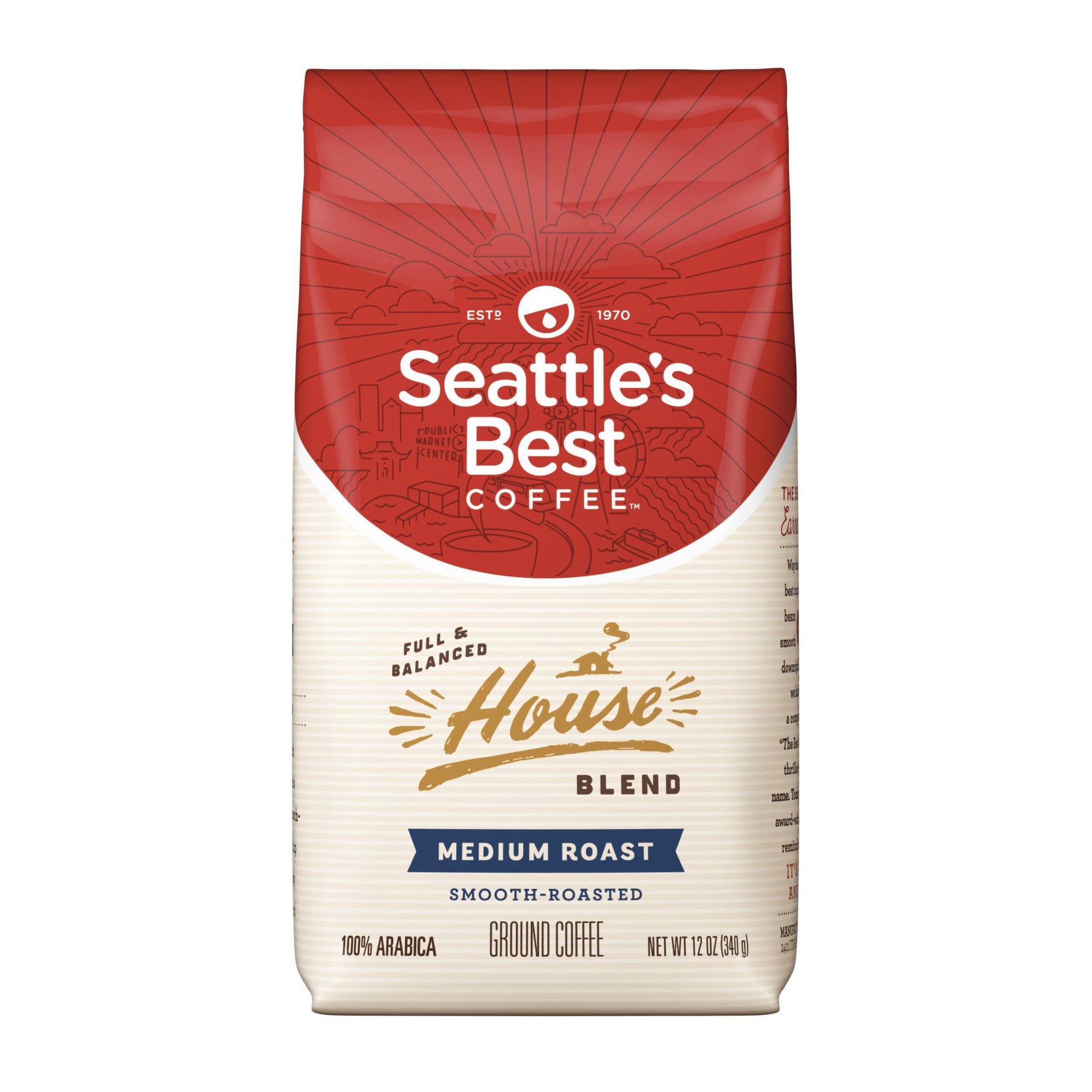 slide 1 of 9, Seattle's Best Coffee House Blend Medium Roast Ground Coffee - 12 oz, 12 oz