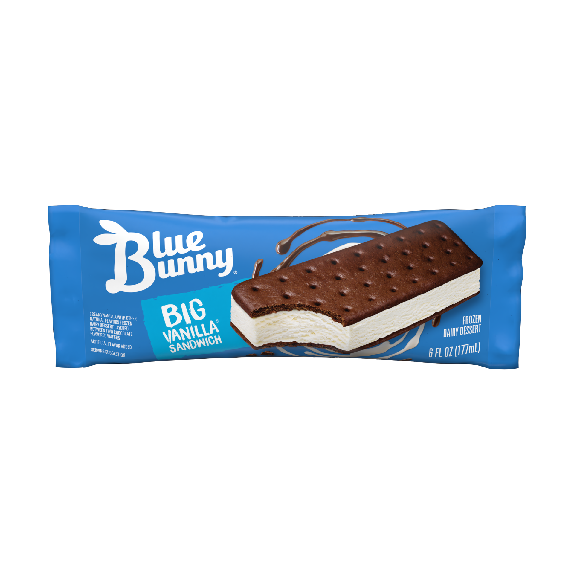 slide 1 of 9, Blue Bunny Blue Bny Big Vanilla, 6 fl oz