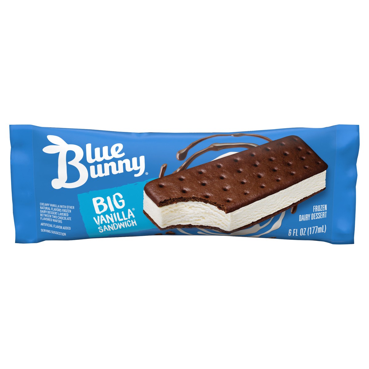 slide 1 of 9, Blue Bunny Blue Bny Big Vanilla, 6 fl oz