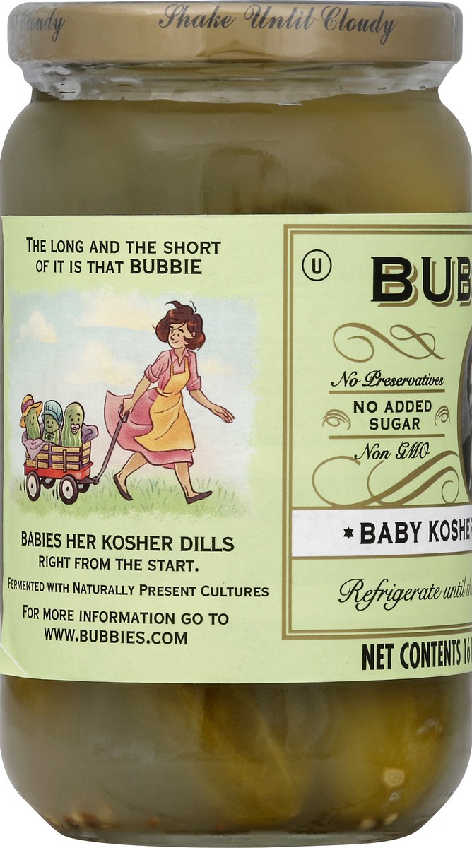 slide 6 of 7, Bubbies Baby Kosher Dill Pickles 16 fl oz, 16 fl oz