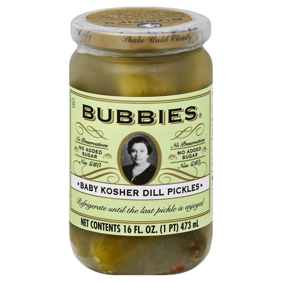 slide 7 of 7, Bubbies Baby Kosher Dill Pickles 16 fl oz, 16 fl oz