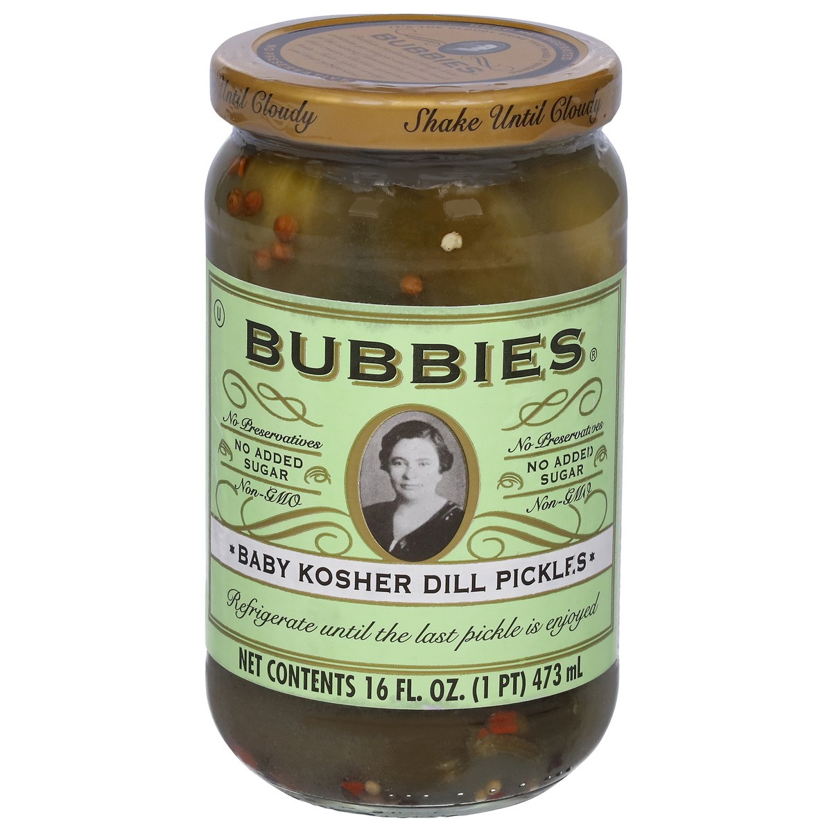 slide 1 of 7, Bubbies Baby Kosher Dill Pickles 16 fl oz, 16 fl oz