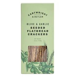 Cartwright & Butler Olive & Garlic Seeded Flatbreads Crackers