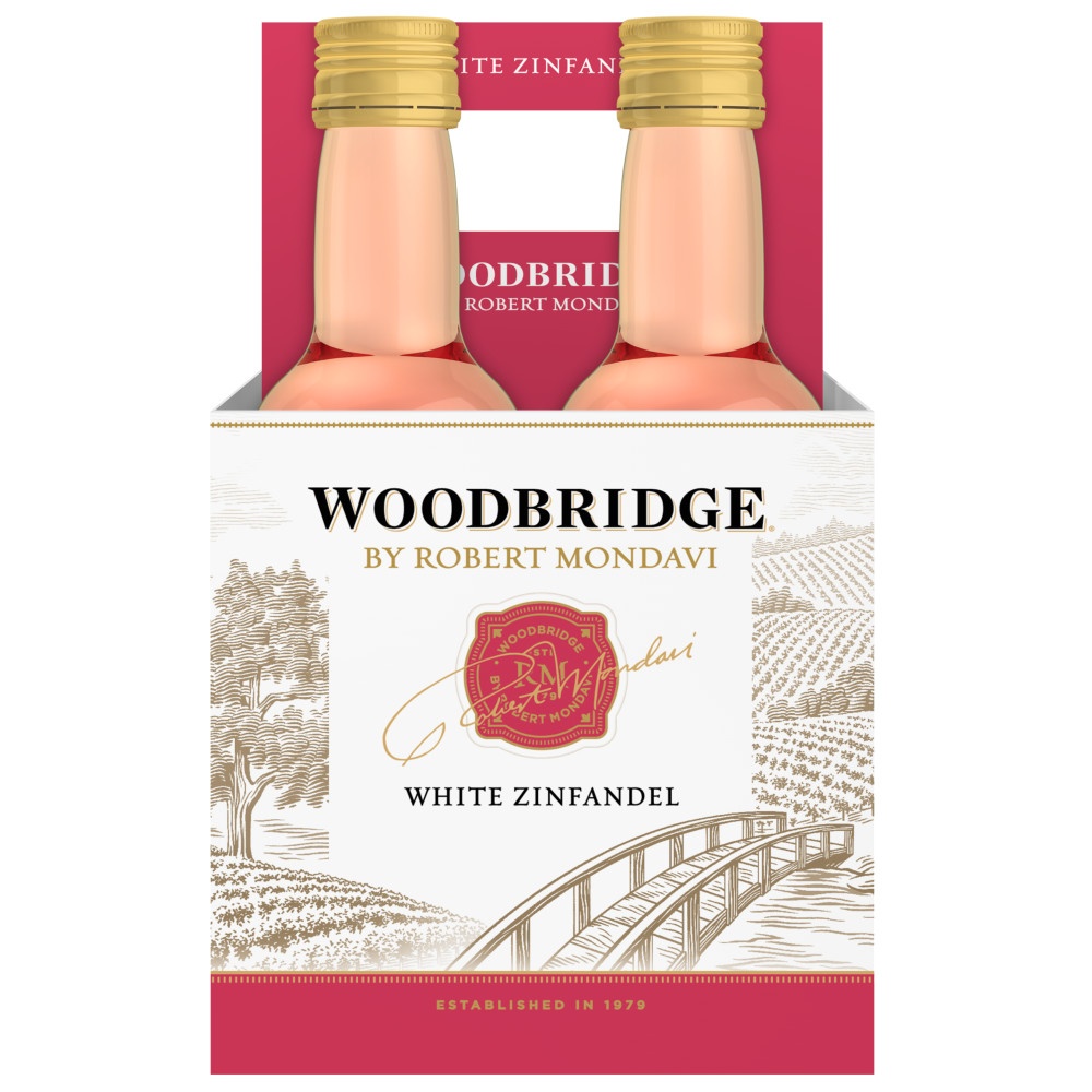 slide 1 of 7, Woodbridge by Robert Mondavi White Zinfandel Wine, 4 ct; 187 ml