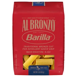 Barilla Al Bronzo Mezzi Rigatoni 1 lb