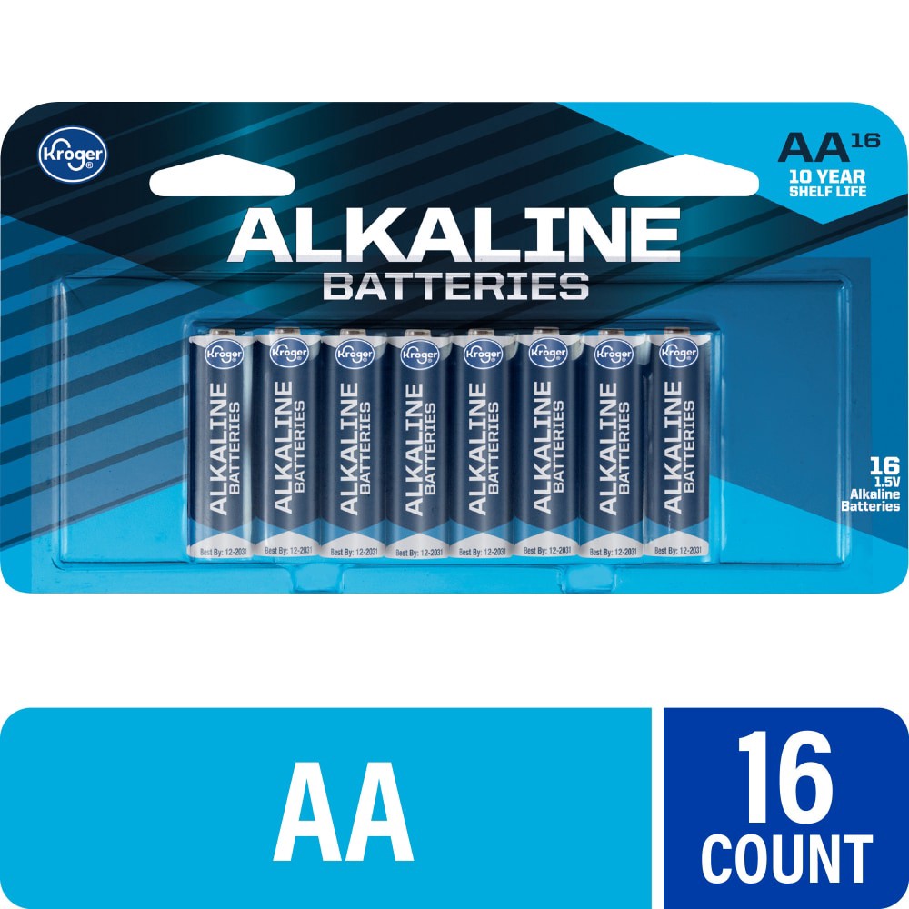 slide 1 of 2, Kroger Aa Alkaline Batteries, 16 ct