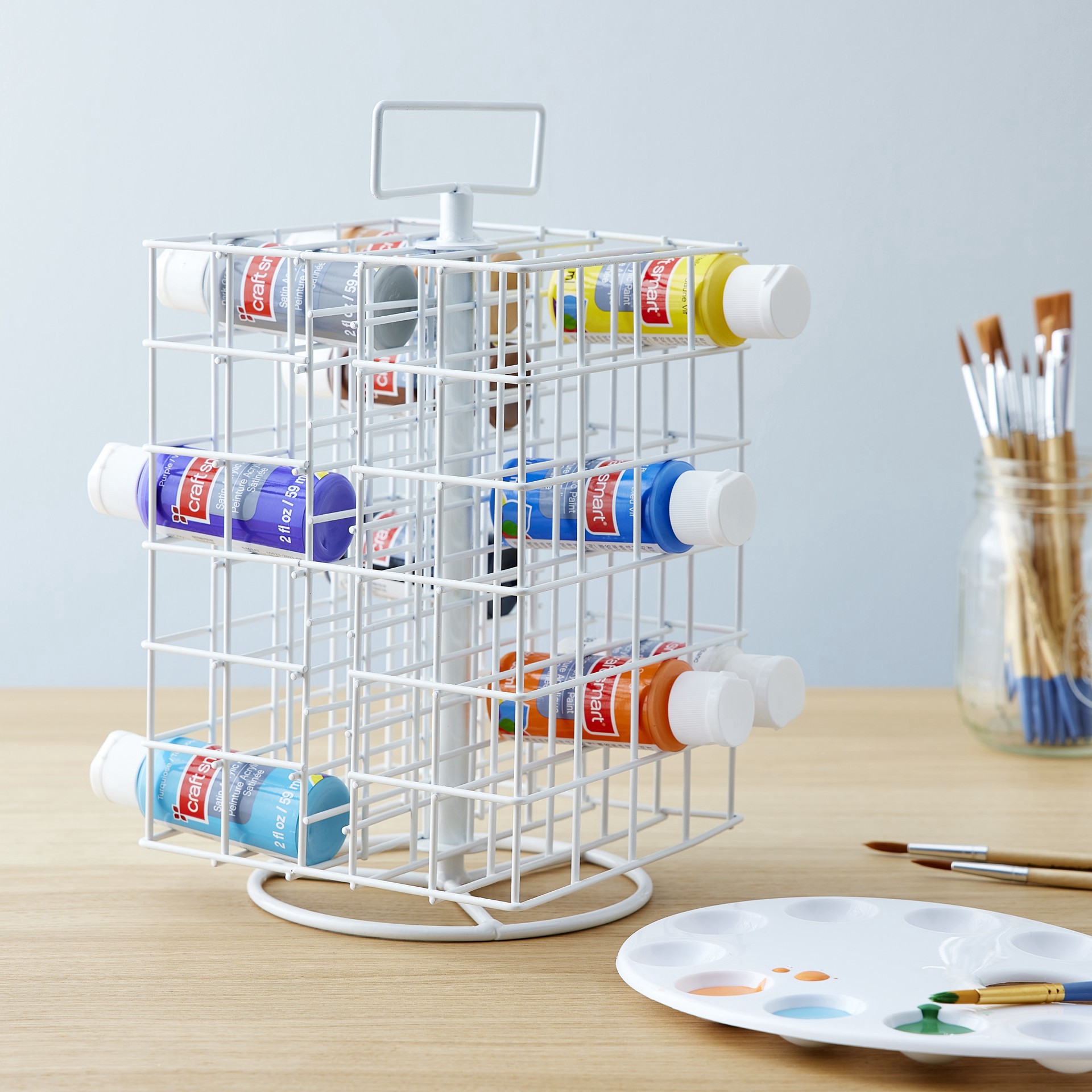 slide 3 of 3, Paint Storage Spinner By Craft Smart, 6.5 in x 6.5 in x 11.75 in