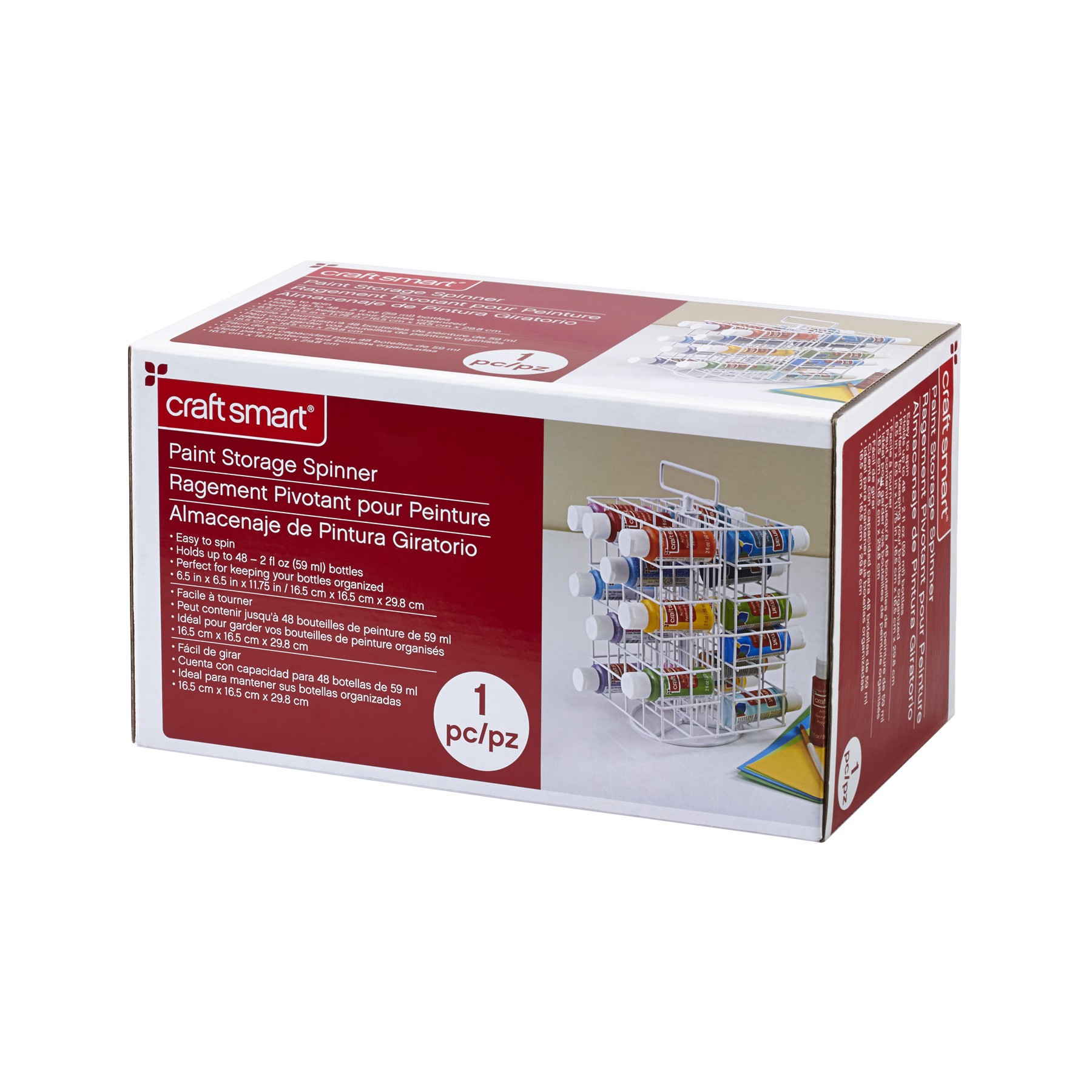 slide 2 of 3, Paint Storage Spinner By Craft Smart, 6.5 in x 6.5 in x 11.75 in