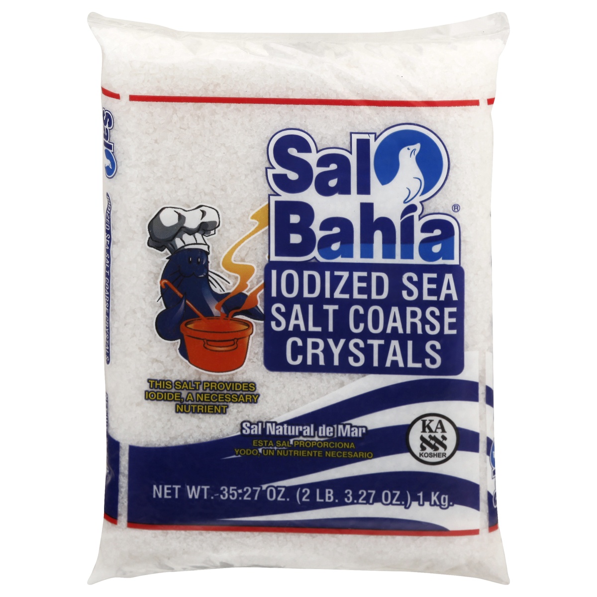 slide 1 of 1, Sal Bahia Iodized Coarse Crystals Sea Salt 35.27 oz, 35.27 oz