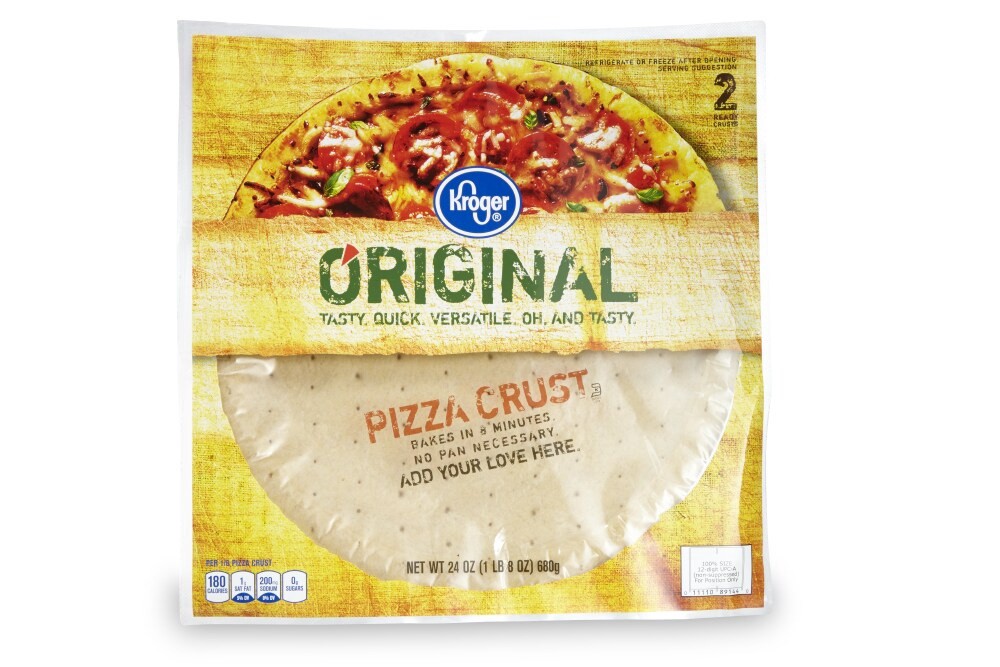 slide 1 of 1, Kroger Pizza Crusts, 2 ct; 24 oz