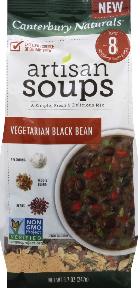 slide 4 of 4, Canterbury Naturals Vegetarian Black Bean Artisan Soup Mix, 8.7 oz