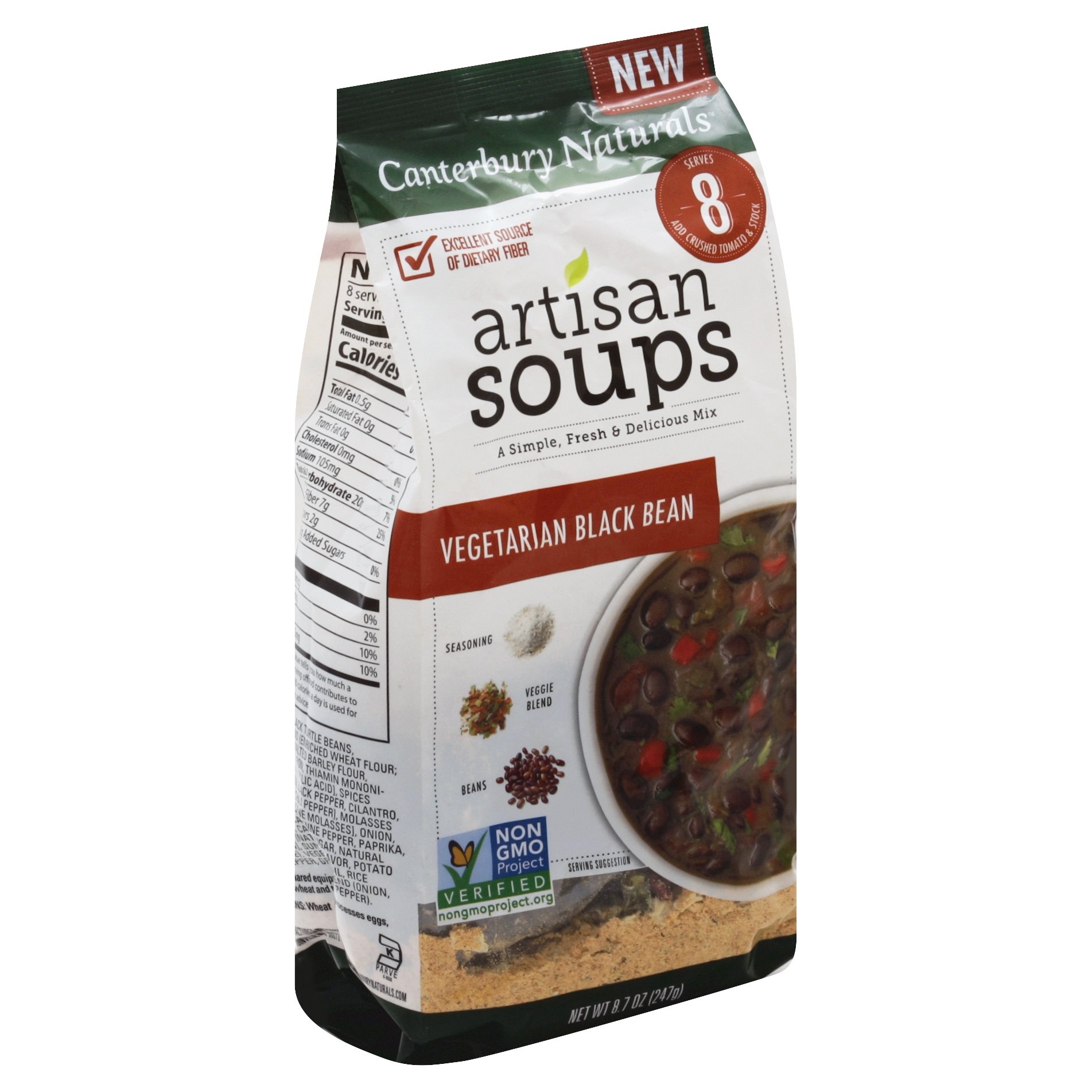 slide 1 of 4, Canterbury Naturals Vegetarian Black Bean Artisan Soup Mix, 8.7 oz