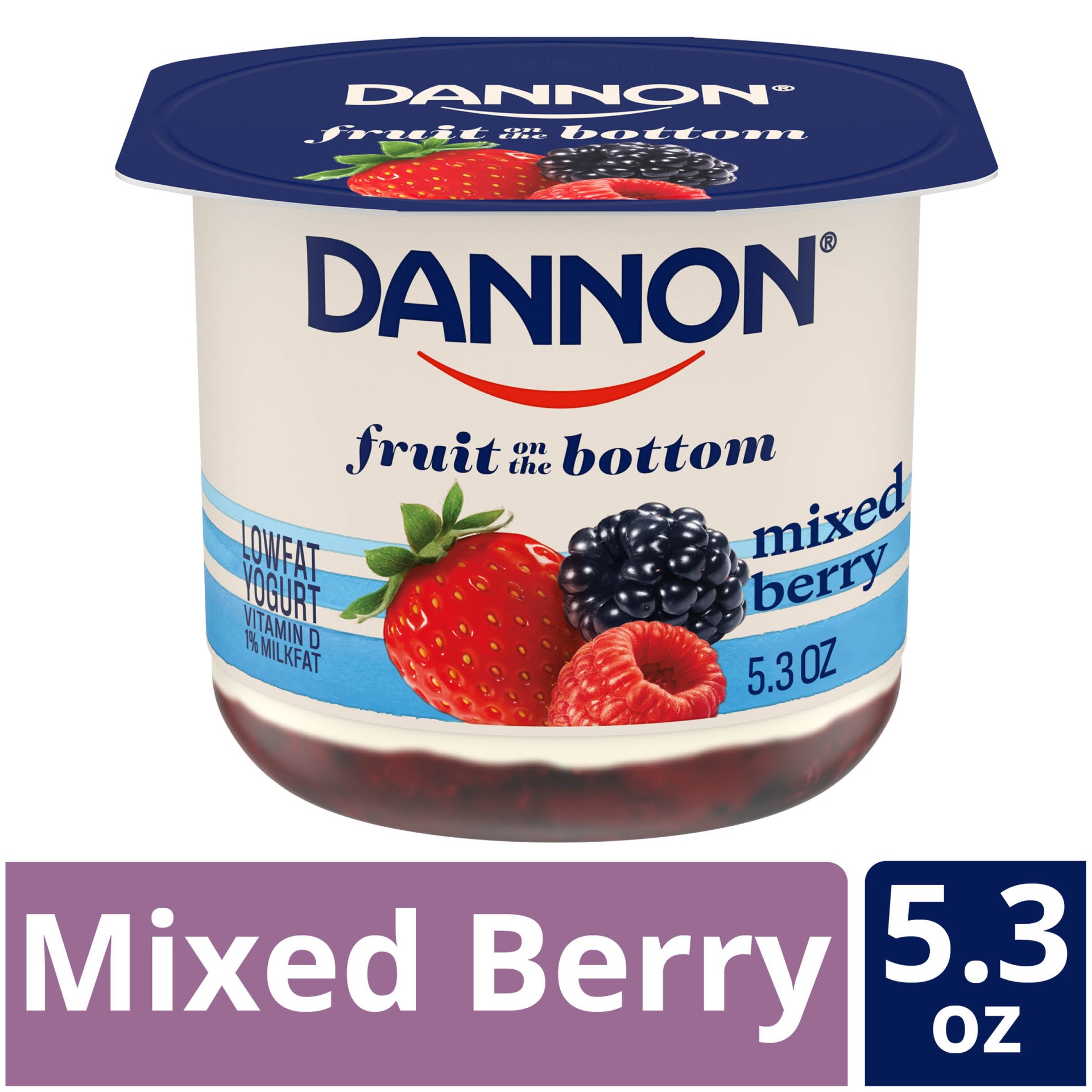 Dannon Fruit on the Bottom Mixed Berry Yogurt 5.3 oz Shipt