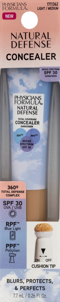 slide 6 of 12, Physicians Formula Natural Defense Total Coverage Concealer SPF 30 Light/Medium, 0.28 fl oz