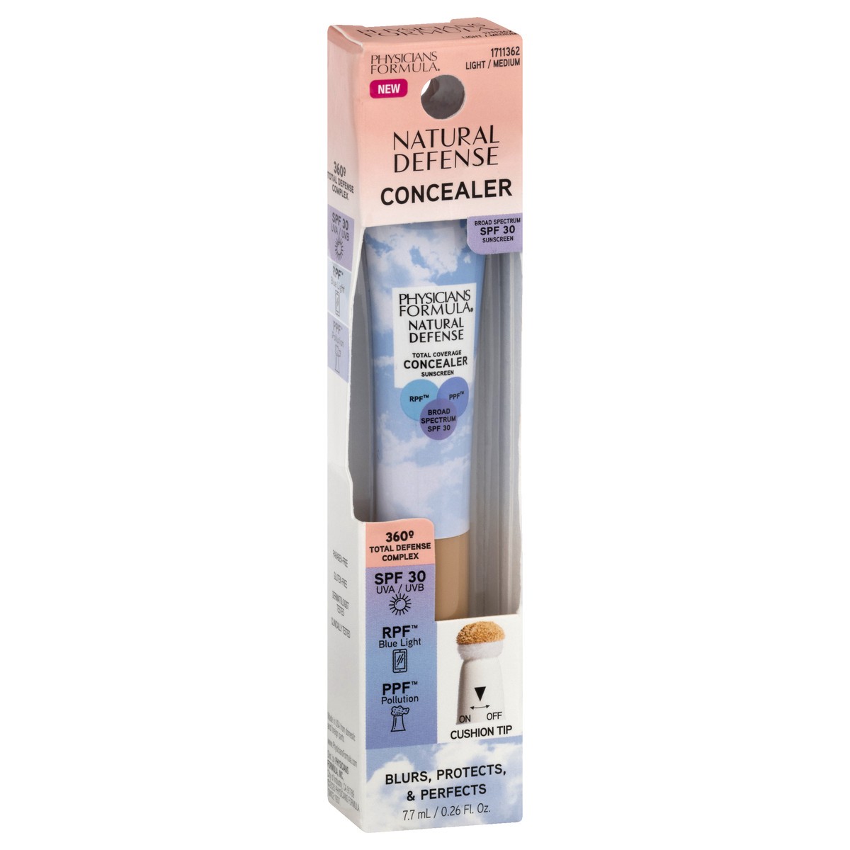 slide 9 of 12, Physicians Formula Natural Defense Total Coverage Concealer SPF 30 Light/Medium, 0.28 fl oz