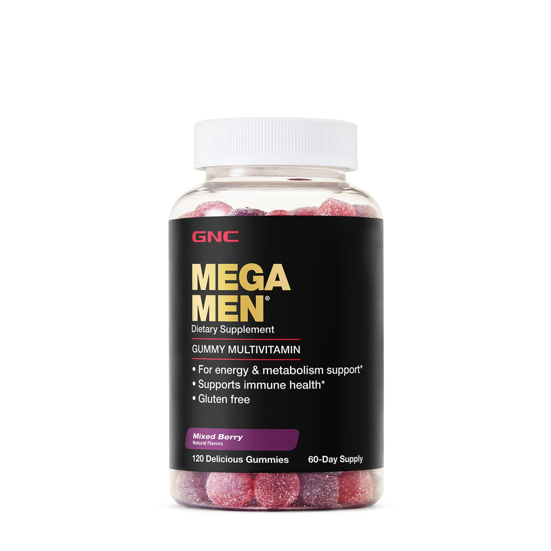 GNC Mega Men Gummy Multivitamin Mixed Berry 120 ct Shipt