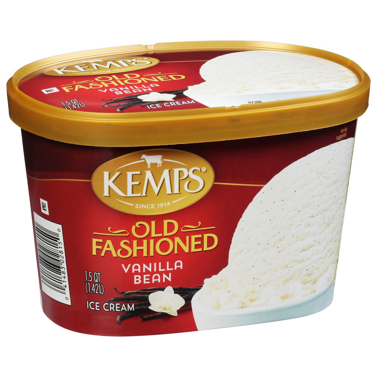 slide 3 of 9, Kemps Old Fashioned Vanilla Bean Ice Cream, 48 fl oz