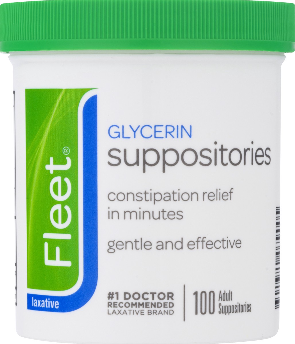 slide 3 of 9, Fleet Adult Laxative Glycerin Suppositories 100.0 ea, 100 ct