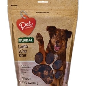 slide 1 of 1, Pet Central Pet Central Lamb Lung Bites Dog Treats, 3 oz