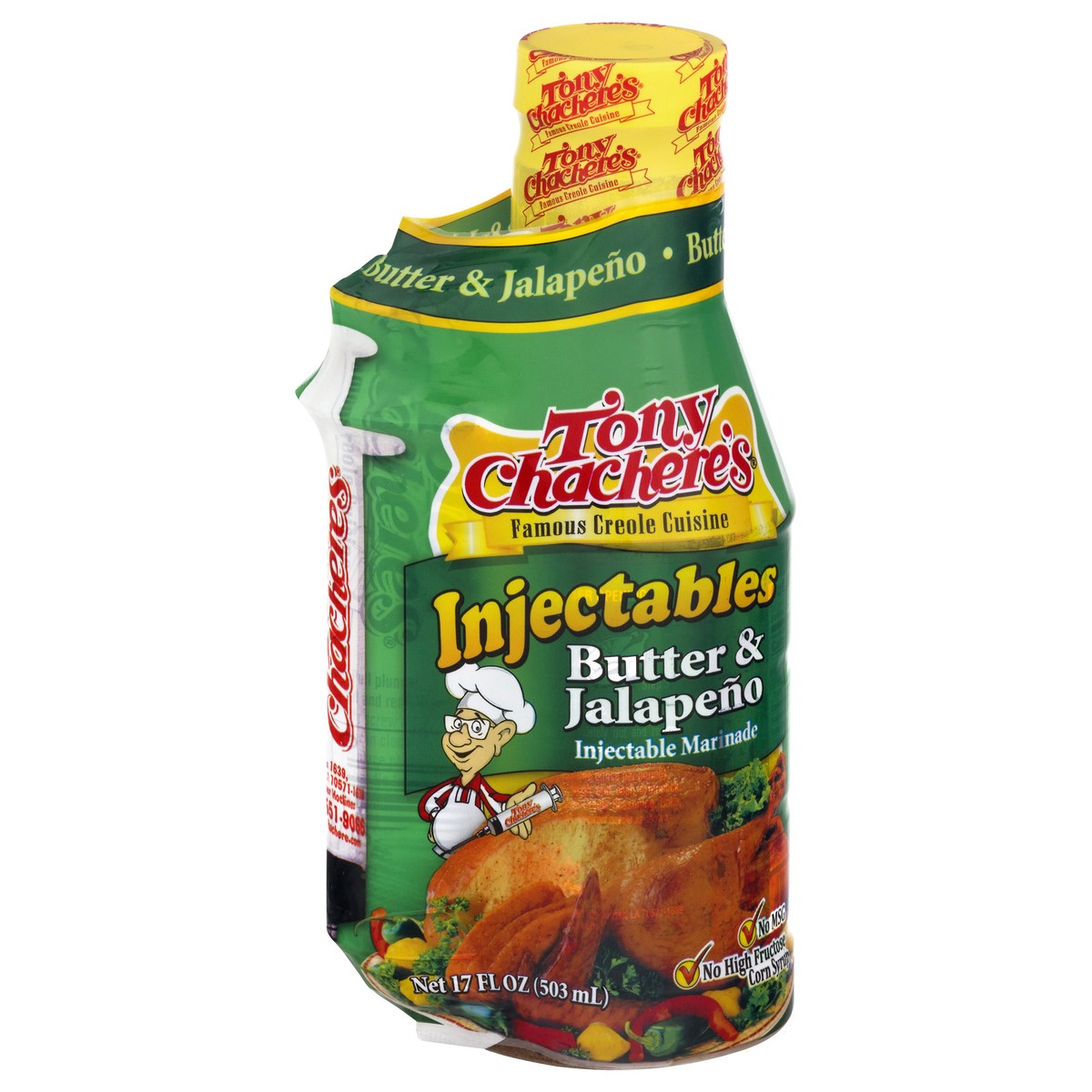 Tony Chachere's Creole Injectable Marinade (2) BUTTER & JALAPENO