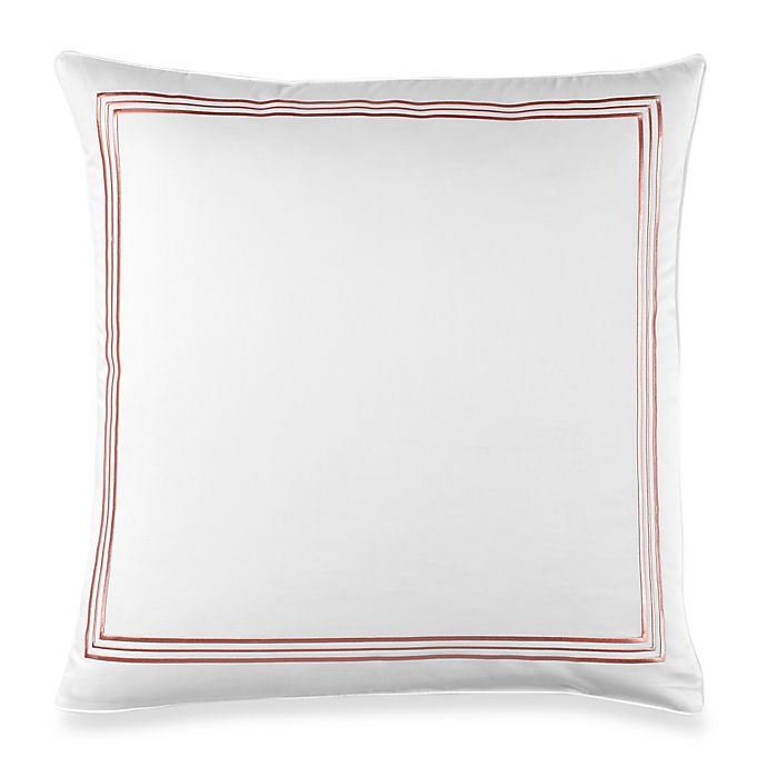 slide 1 of 1, Wamsutta MICRO COTTON Triple Baratta Stitch European Pillow Sham - Coral, 1 ct