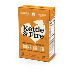 Kettle & Fire Mushroom Chicken Bone Broth 16.9 oz