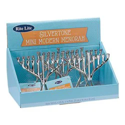 Rite Lite Ltd. Mini Modern Silvertone Menorah