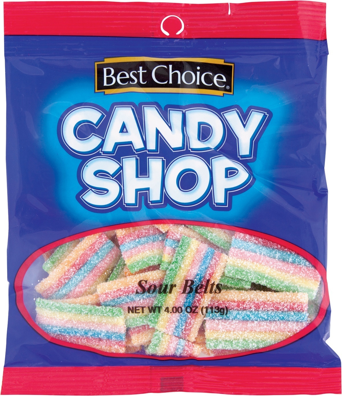 slide 1 of 1, Best Choice Candy Shop Sour Belts, 4 oz