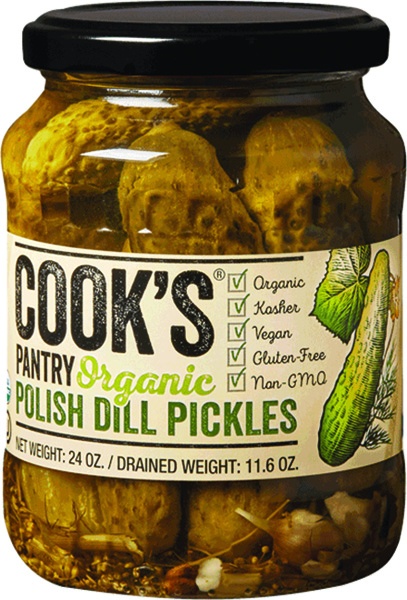 slide 1 of 1, Cook's Pantry Organic Polish Dill Pickles, 24 oz