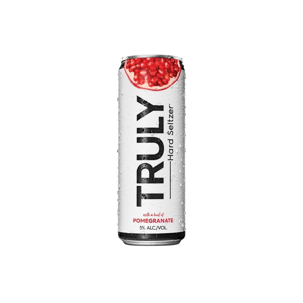 slide 2 of 4, TRULY Hard Seltzer Truly Spiked & Sparkling Truly Pomegranate Hard Seltzer - 6pk/12 fl oz Slim Cans, 6 ct; 12 oz