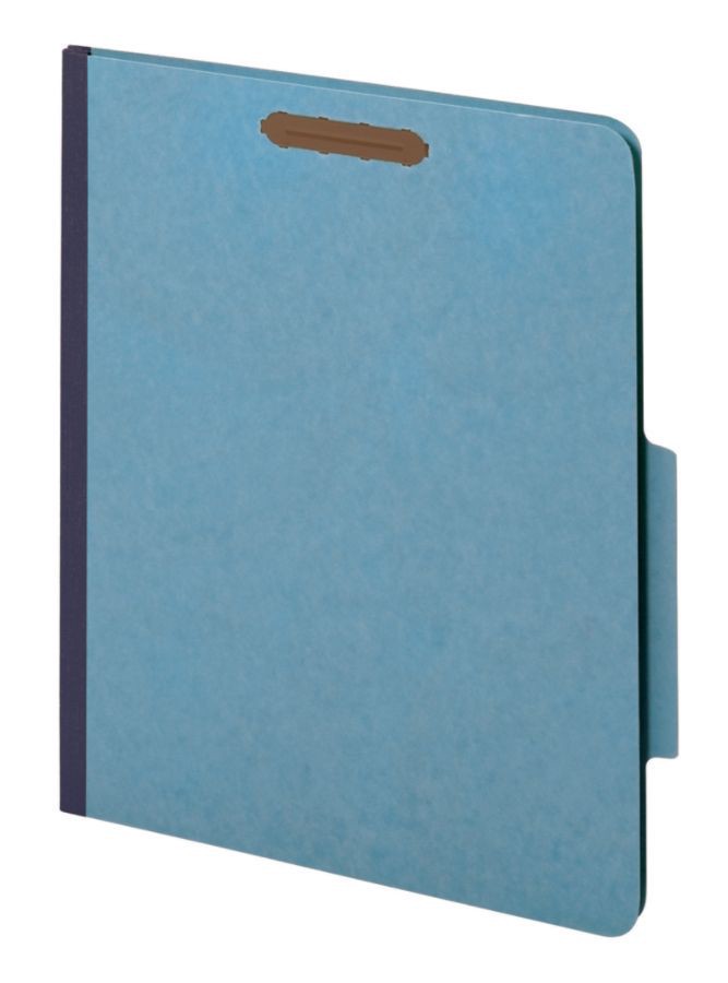 slide 3 of 4, Office Depot Classification Folders, 2 Dividers, 60% Recycled, Blue, 5 ct; 8 1/2 in x 11 in x 2 1/2 in