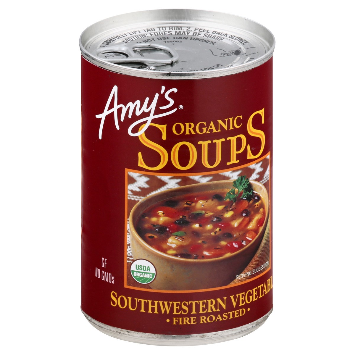 slide 2 of 9, Amy's Fire Roasted Southwestern Vegetable Soup, 14.3 oz