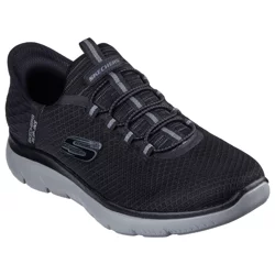 Skechers Men's Summits-High Range Slip-In Shoes, Black, Charcoal, Size 10.5