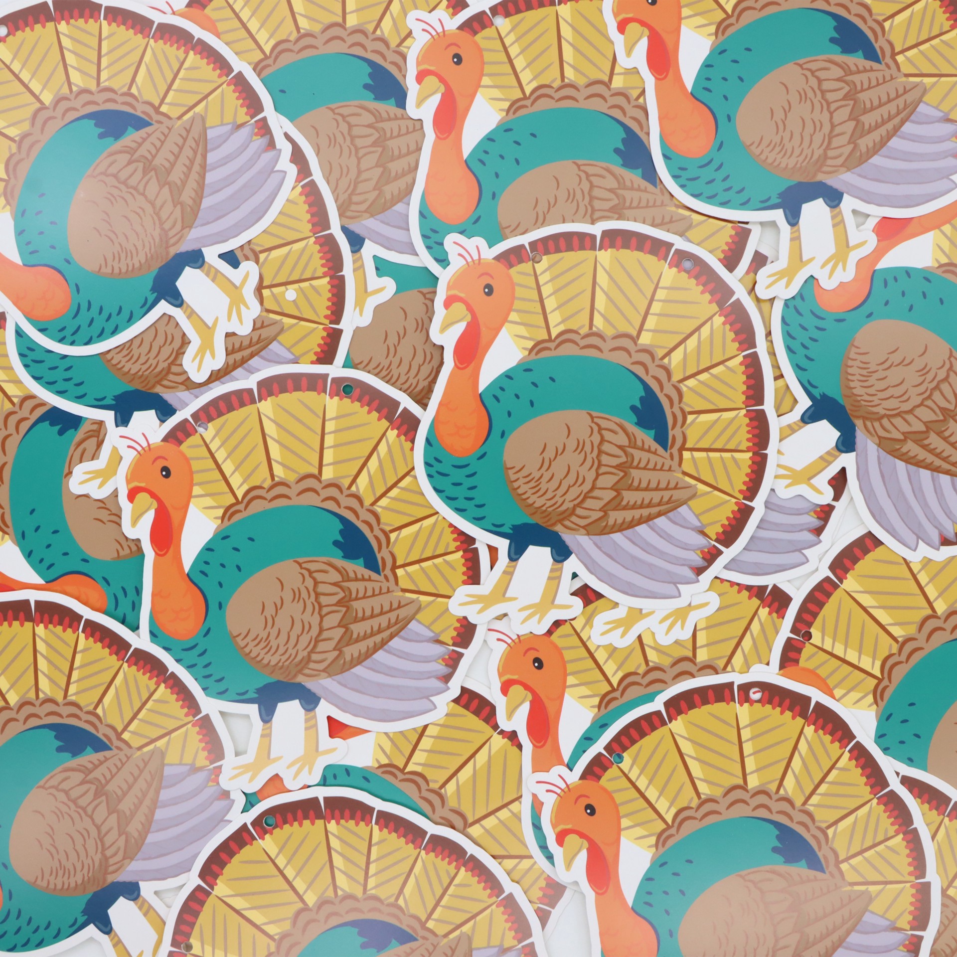 slide 3 of 3, 11.5ft. Turkey Paper Banner By Celebrate It, 11.5 ft