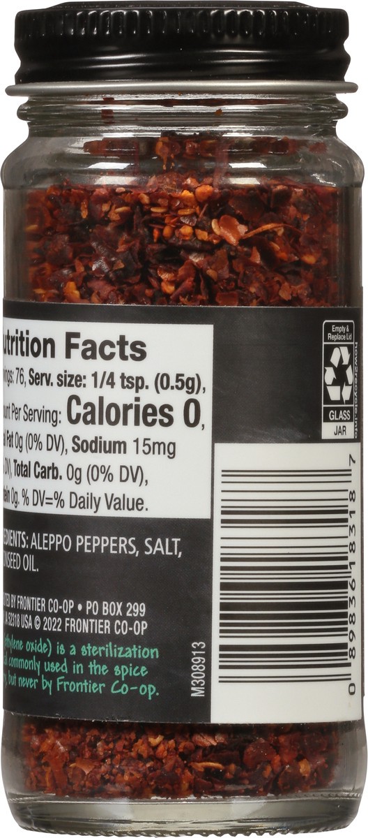 slide 9 of 9, Frontier Co-Op Crushed Aleppo Chili Pepper 1.34 oz, 1.34 oz