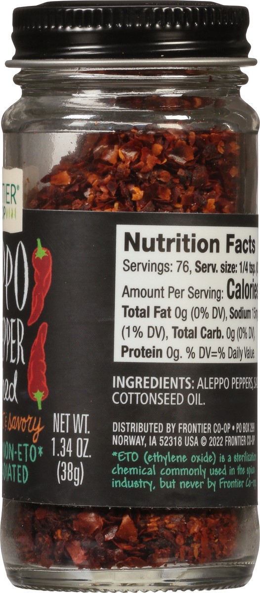 slide 6 of 9, Frontier Co-Op Crushed Aleppo Chili Pepper 1.34 oz, 1.34 oz