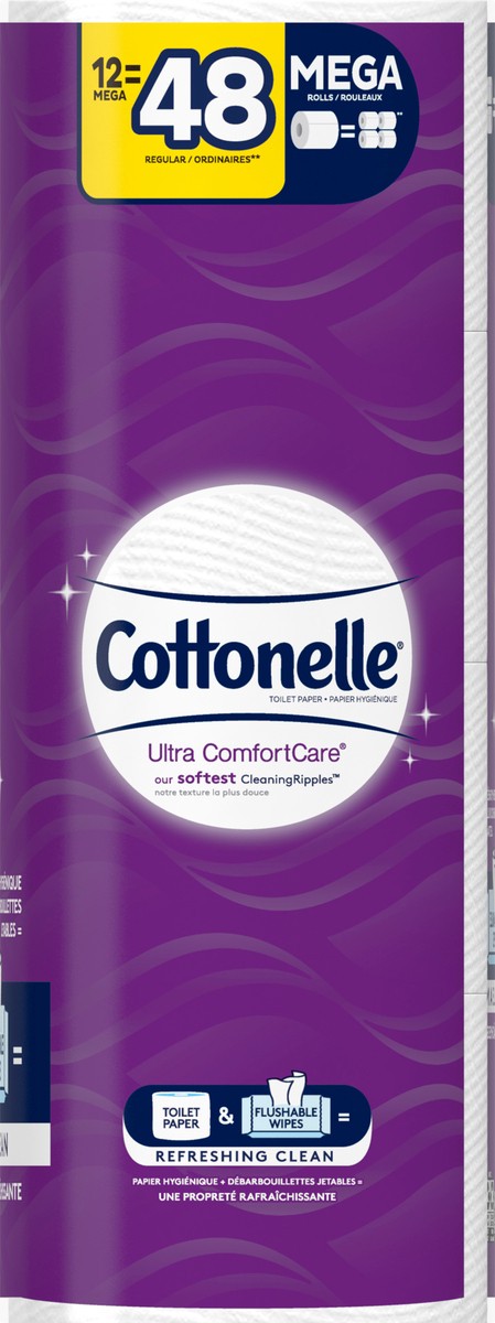 slide 10 of 11, Cottonelle Wavy Clean Ripple Ultra Comfort Care, 12 ct