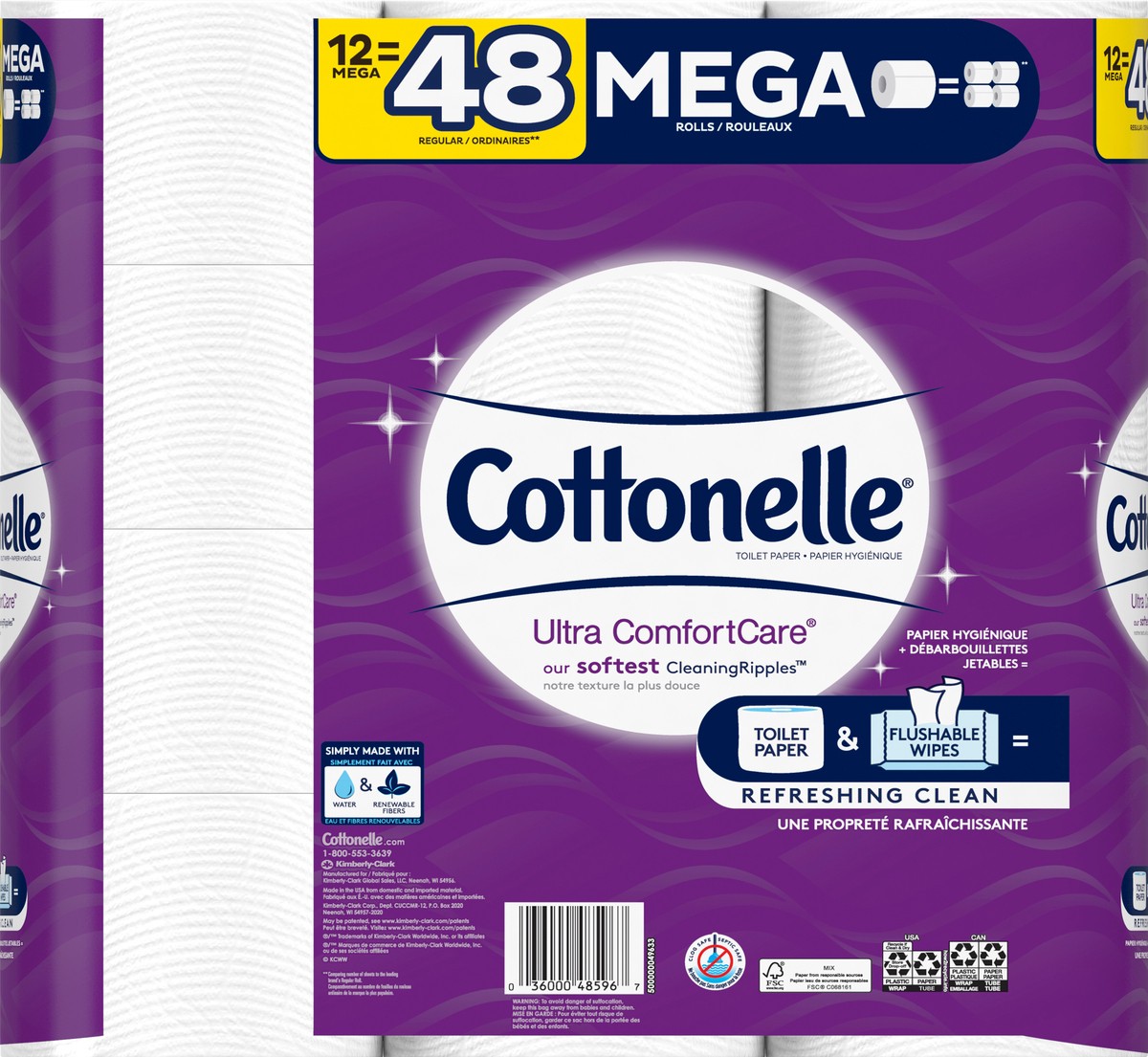 slide 3 of 11, Cottonelle Wavy Clean Ripple Ultra Comfort Care, 12 ct