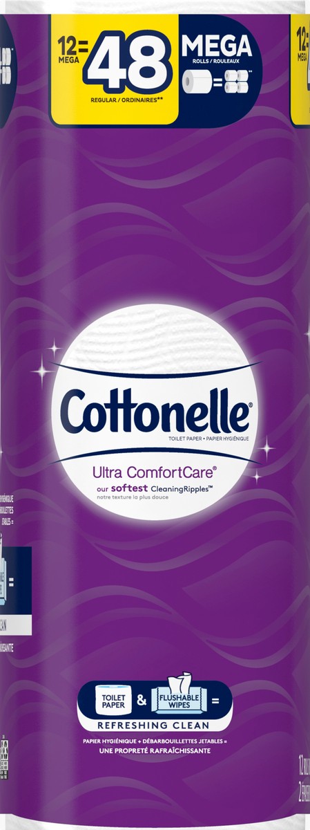 slide 11 of 11, Cottonelle Wavy Clean Ripple Ultra Comfort Care, 12 ct