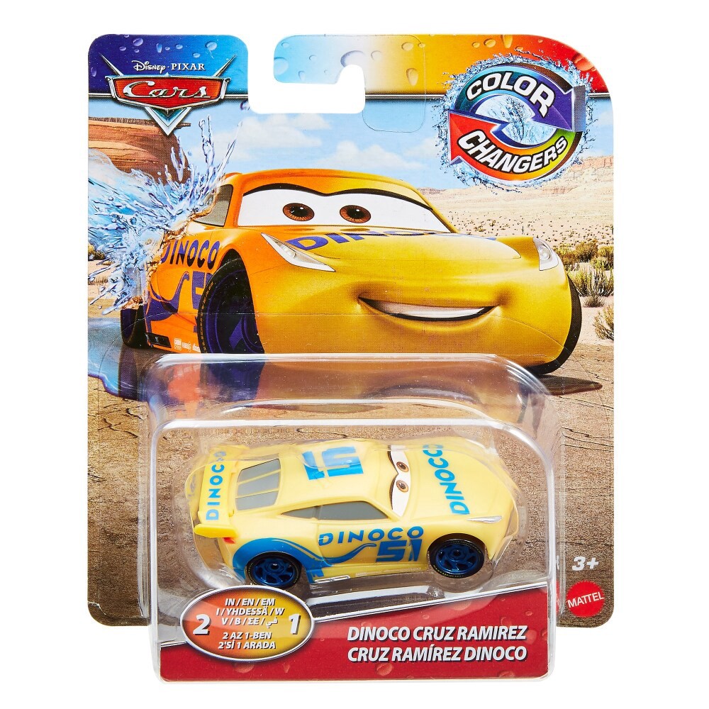 slide 1 of 2, Mattel Disney Pixar Cars Dinoco Cruz Ramirez Color Changers Car, 1 ct