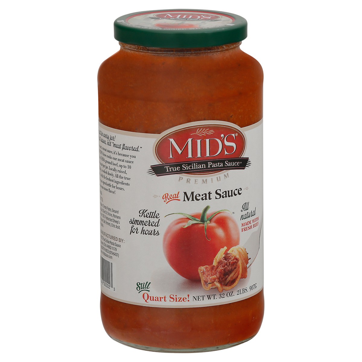 slide 3 of 9, Mid's Premium Meat Sauce 32 oz Jar, 32 oz