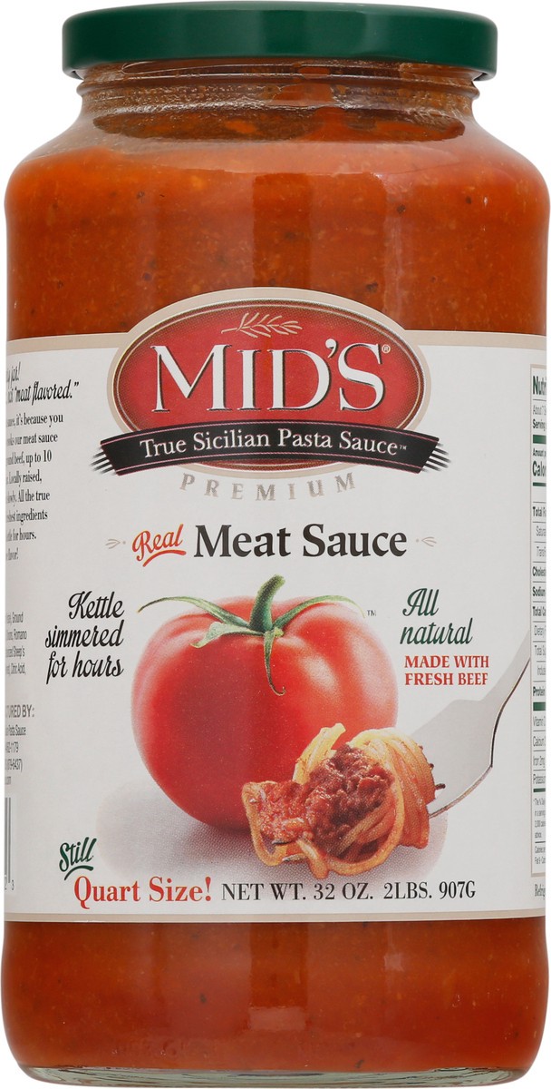 slide 5 of 9, Mid's Premium Meat Sauce 32 oz Jar, 32 oz