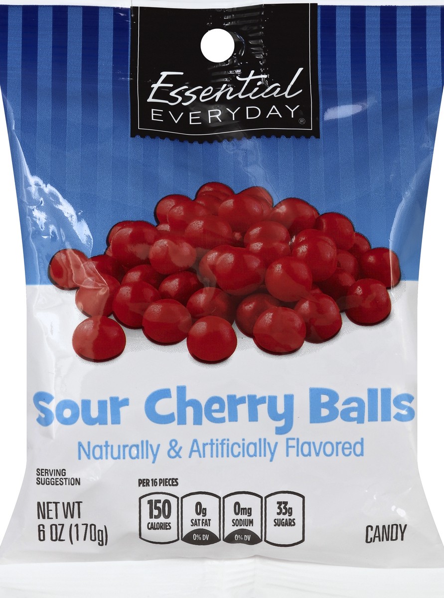 slide 4 of 6, Essential Everyday Candy, Sour Cherry Balls, 6 oz